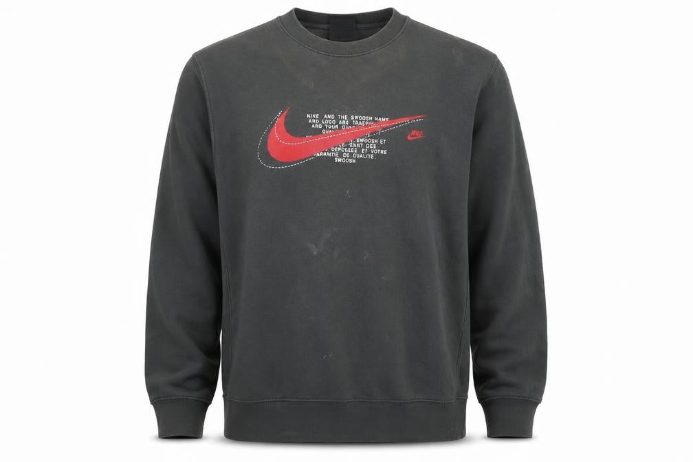 Nike Men's Grey S Logo Pullover Sweatshirt