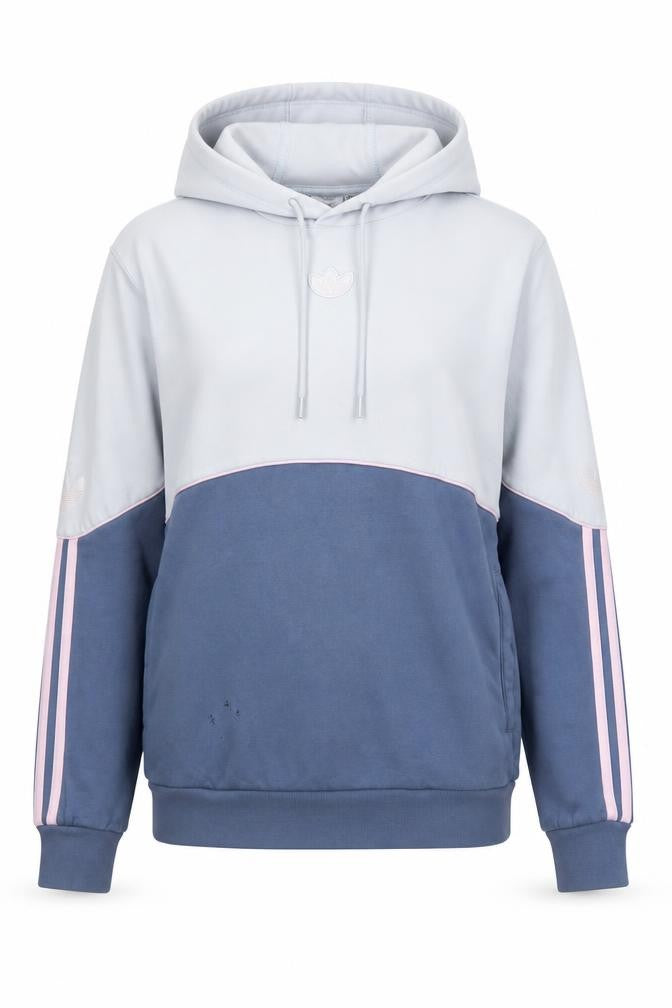 Adidas Unisex Blue Pullover Hoodie, Size M, Colourblock