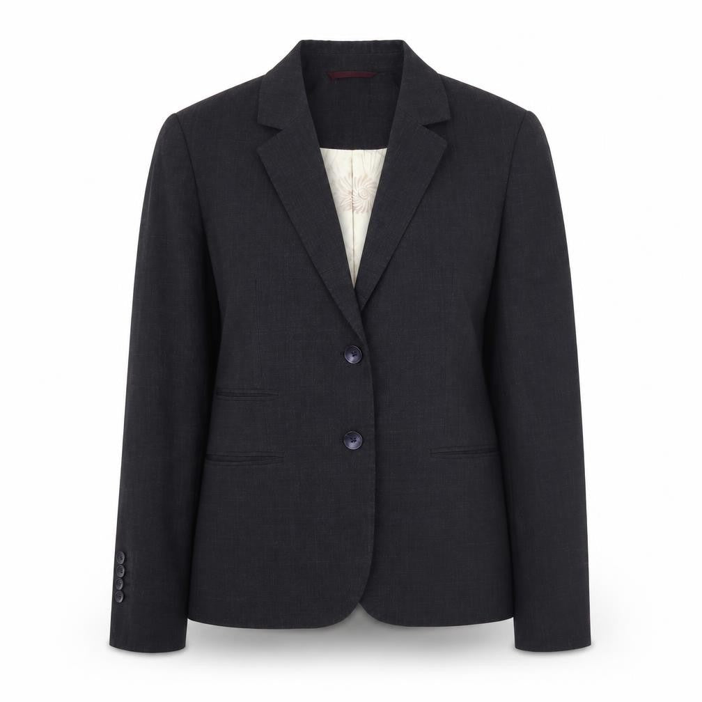 Skopes Women's Black Wool Blend Blazer, Button Closure
