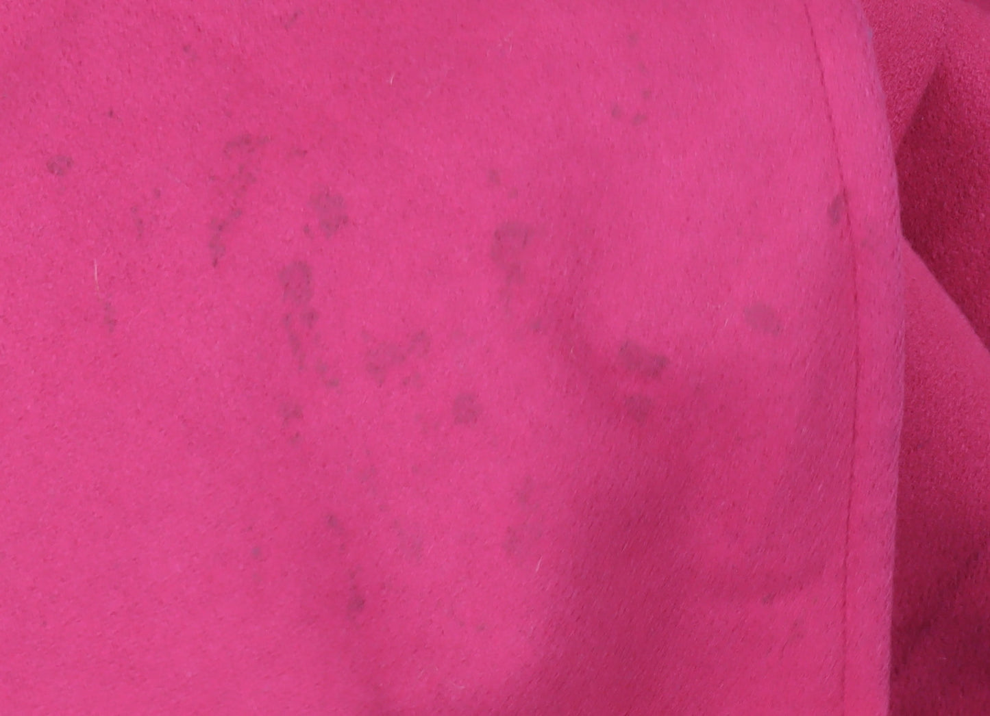Monsoon Women's Pink Wool Coat with Fur Trim, Size 14