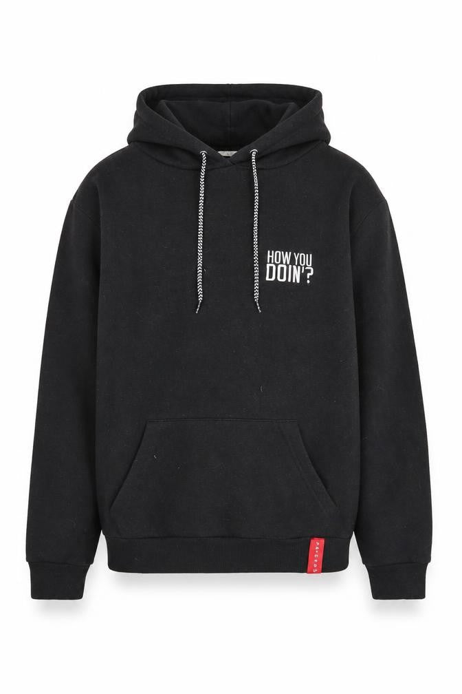 FRIENDS Black Unisex Hoodie M Pullover Graphic Print