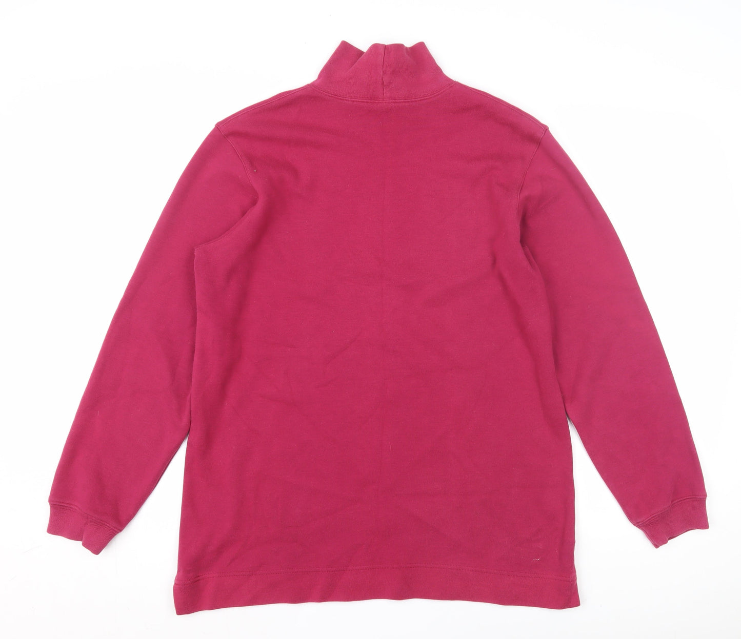 Lands' End Women's Red Mock Neck Sweatshirt M