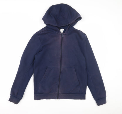 Additional front view of Adidas boys’ navy full zip hoodie 11-12 years
