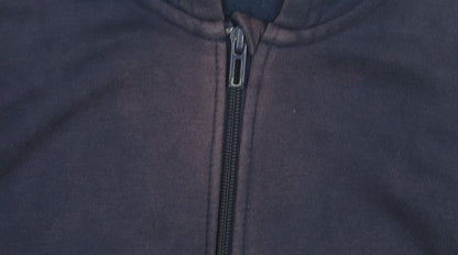 Brand and care label for Adidas boys’ navy full zip hoodie 11-12 years