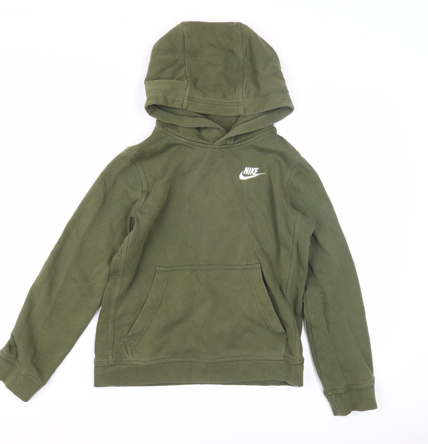 Nike Boys Green Pullover Hoodie 11-12 Years - Sporty Casual Style