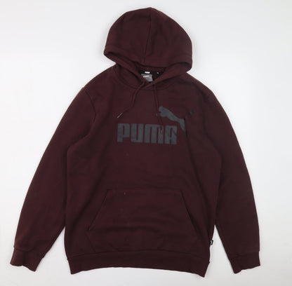 Additional front view of Puma Men's Red Pullover Hoodie S with Logo