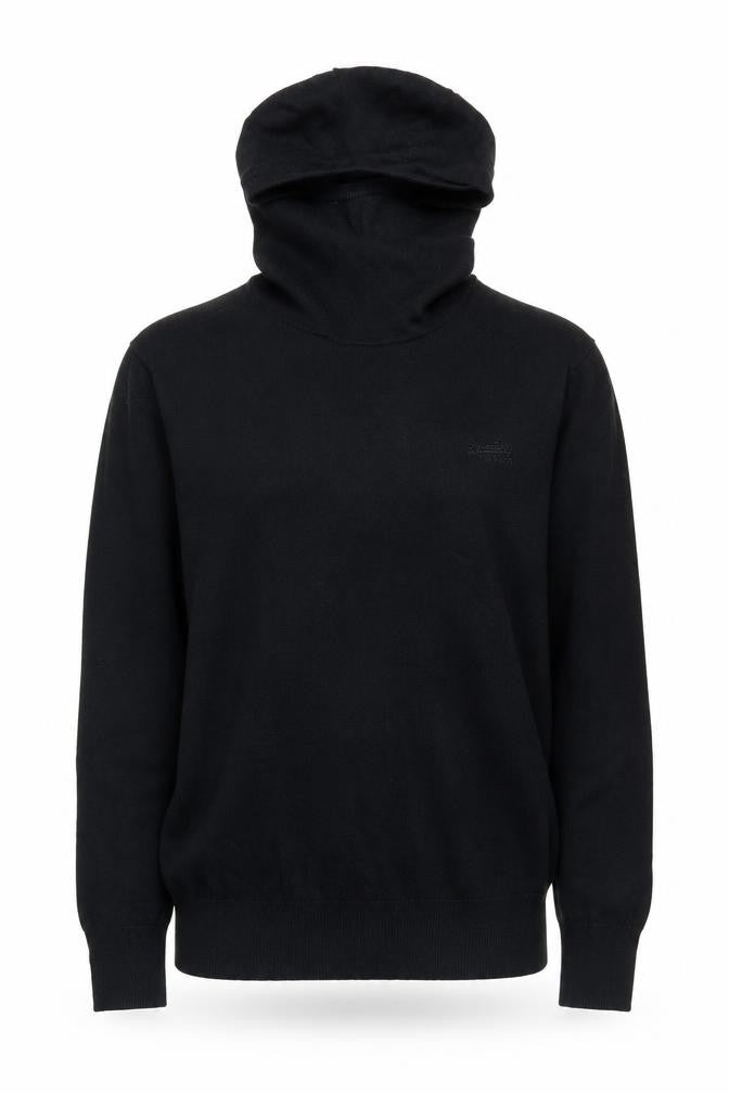 Superdry Unisex Black Regular Fit Jumper Hoodie M