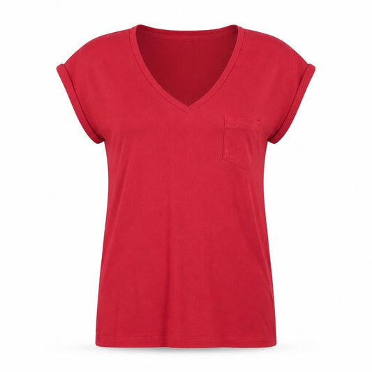 FatFace Women's Red Sleeveless Basic T-Shirt Size 8
