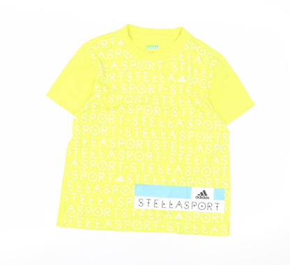 Additional front view of Adidas Women's Yellow XS Basic T-Shirt