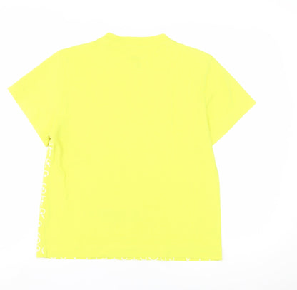 Back view of Adidas Women's Yellow XS Basic T-Shirt