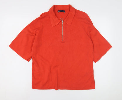 Marks & Spencer Women's Orange XS Collared Jumper