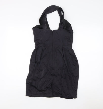 Back view of French Connection Women's Black Halter Dress, size 8
