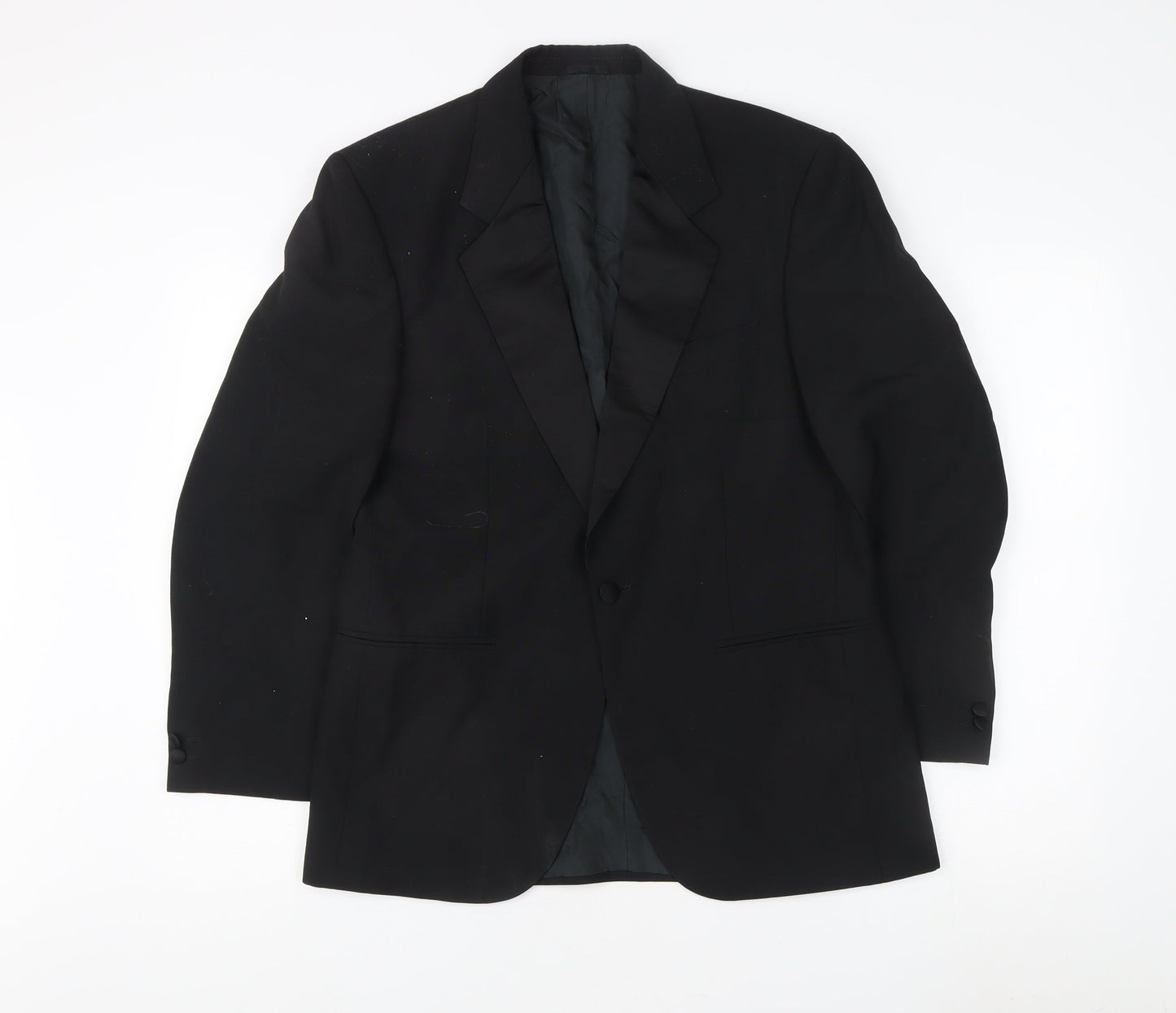 Mr Harry Men's Black Blazer, 38S One-Button, Formal