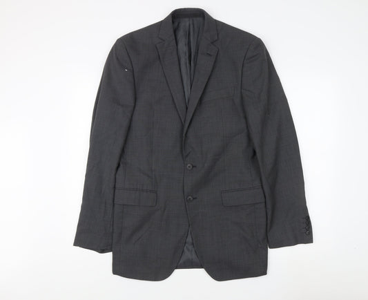 Marks and Spencer Men's Grey Blazer 38L - Classic Style