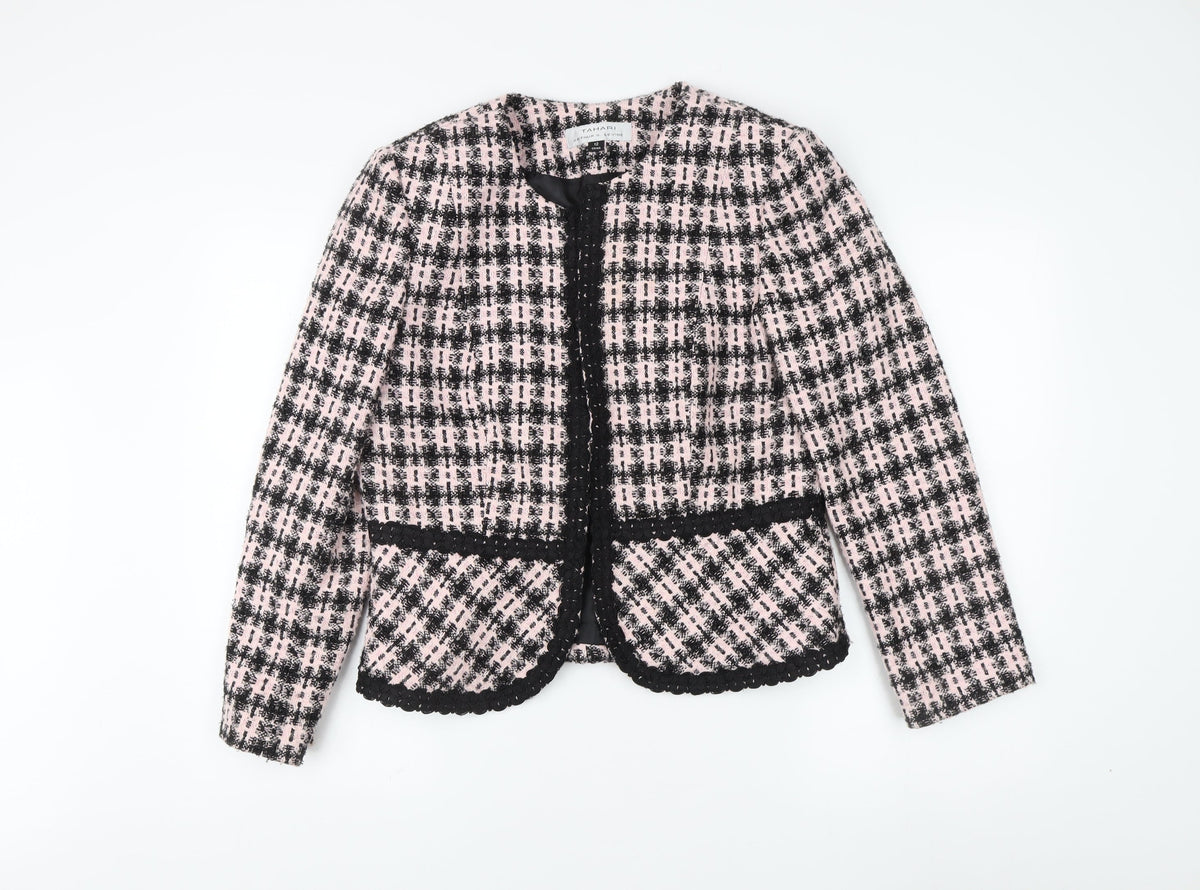 Tahari Women's Multicoloured Check Blazer Size 12
