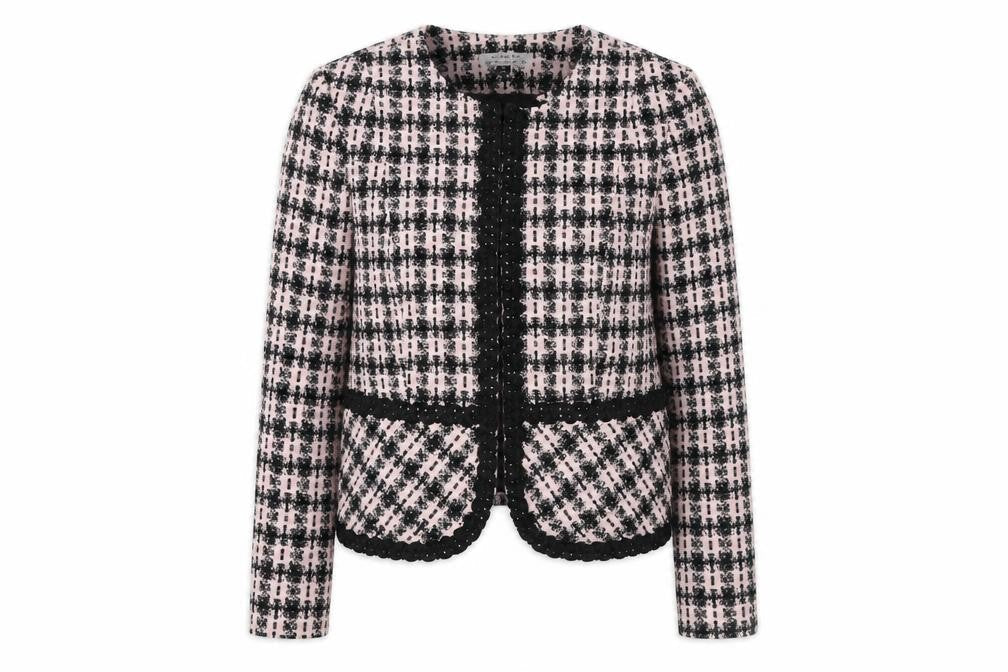 Tahari Women's Multicoloured Check Blazer Size 12