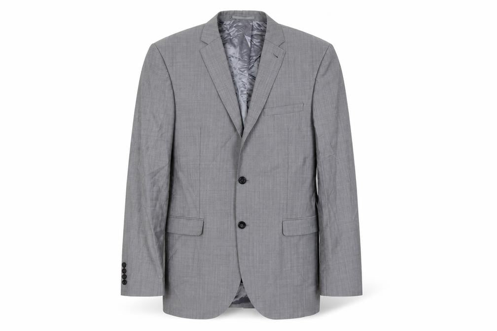 Next Men's Grey Check Blazer, 40 Long, Wool/Mohair