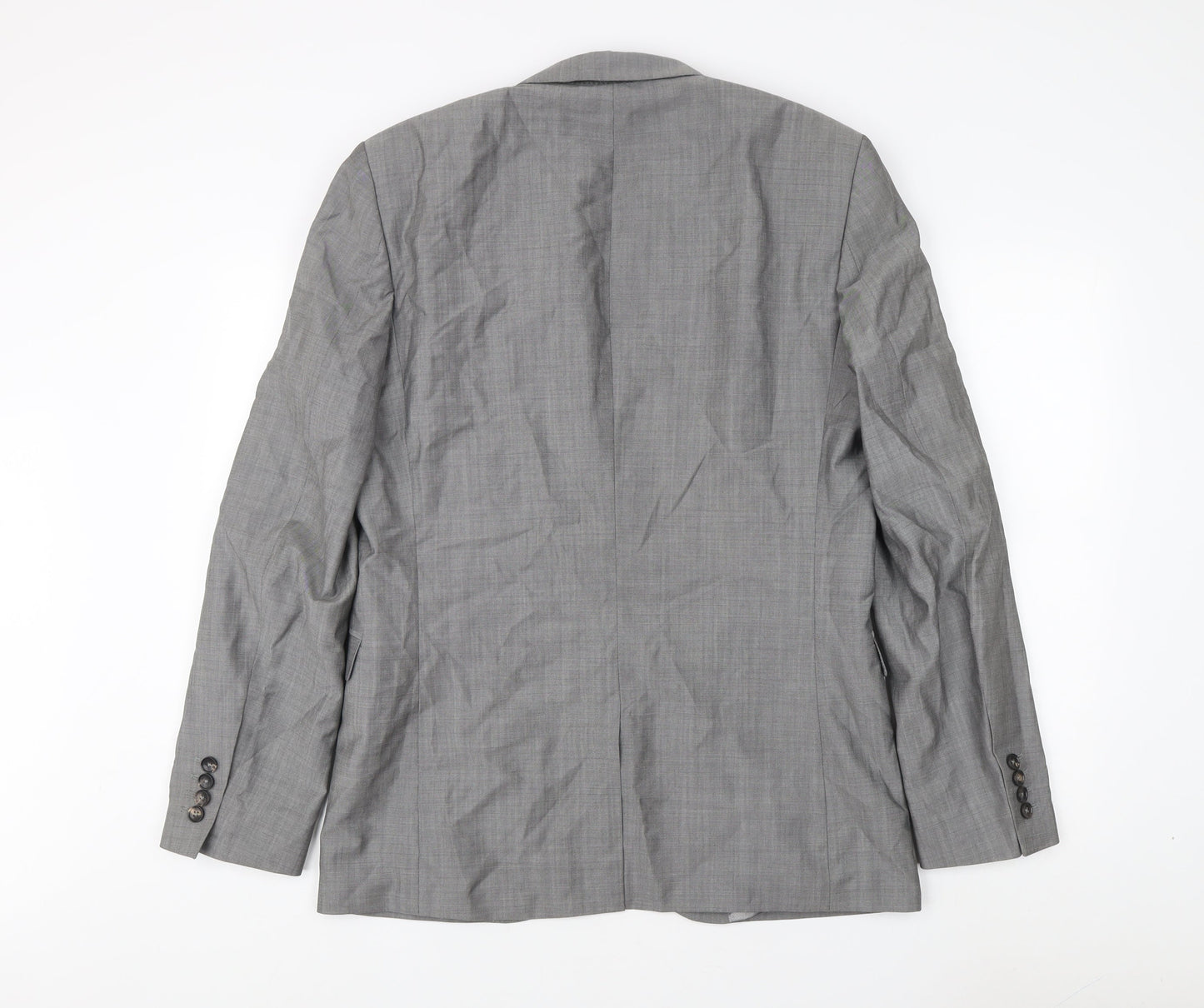 Next Men's Grey Check Blazer, 40 Long, Wool/Mohair