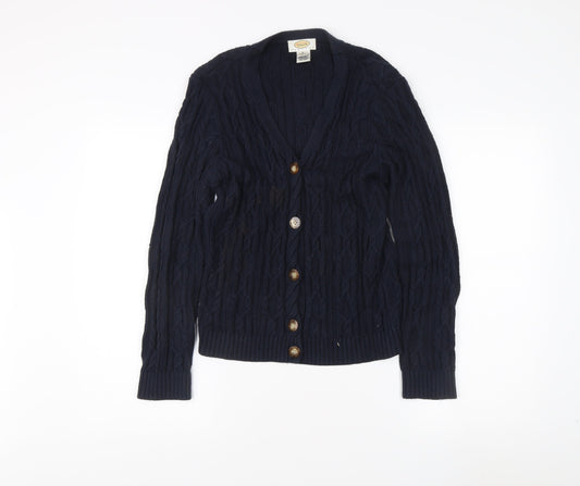 Talbots Women's Blue Petites Cable-Knit Cardigan S