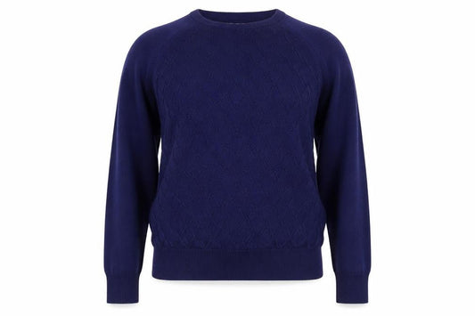 Damart Women's Blue Cable Knit Wool Jumper, Size 14
