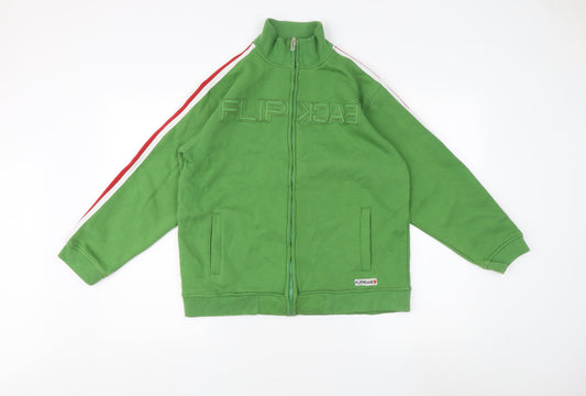 Freak Fish Boys Green Track Jacket Age 13-14 Full Zip