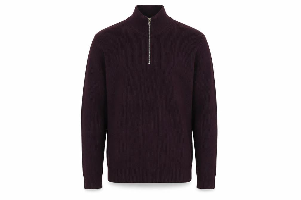 Marks & Spencer Men's Purple High Neck Jumper M