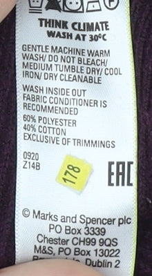 Marks & Spencer Men's Purple High Neck Jumper M