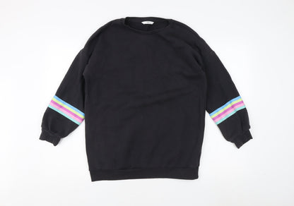 Additional front view of Marks & Spencer girls’ black sweatshirt 12-13 yrs