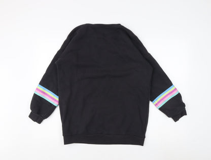 Back view of Marks & Spencer girls’ black sweatshirt 12-13 yrs