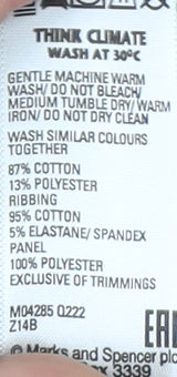 Close-up detail of Marks & Spencer girls’ black sweatshirt 12-13 yrs
