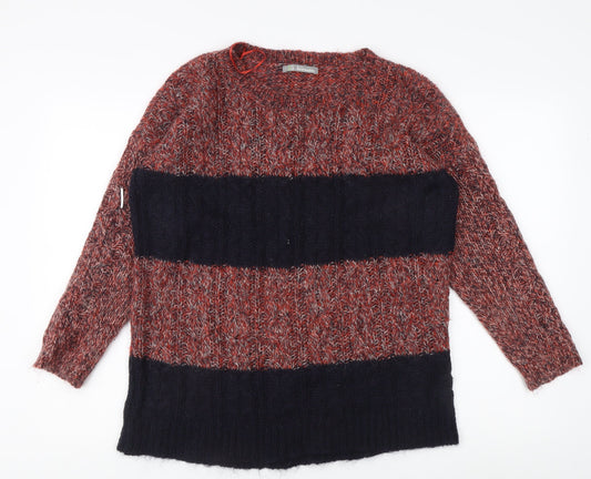 Marks and Spencer Women's Multicoloured Cable-Knit Jumper Size 12