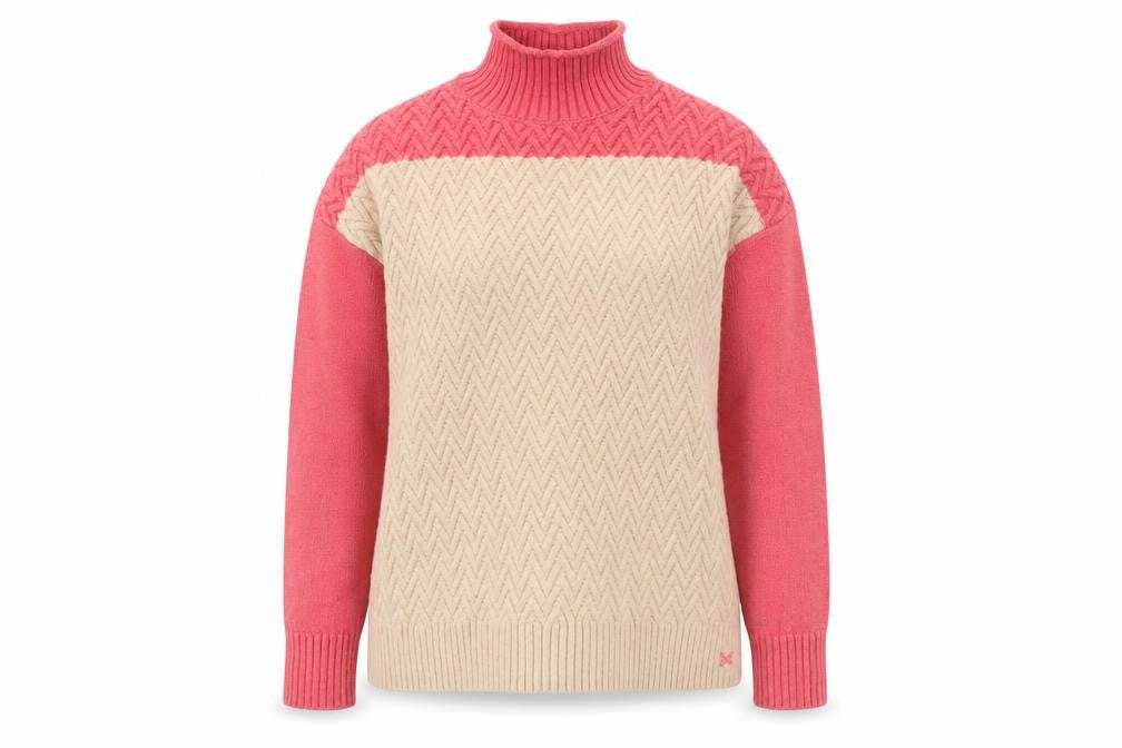 Crew Clothing Women's Multicoloured Cable-Knit Jumper