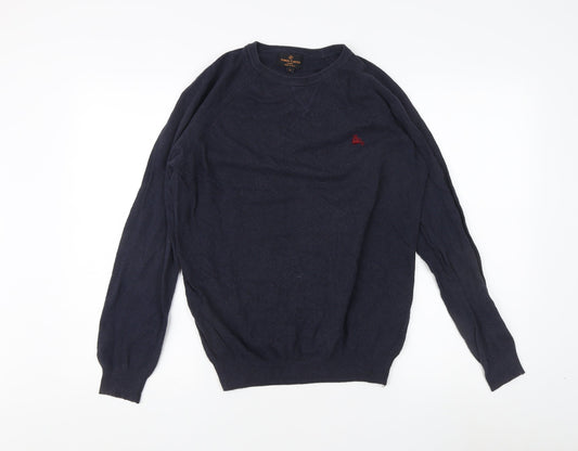 Simon Carter Men's Blue Pullover Jumper, Size S, Crew Neck