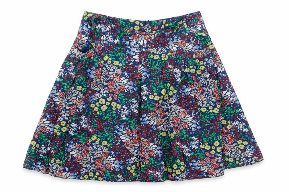 M&Co Women's Blue Floral Skirt, Size 10