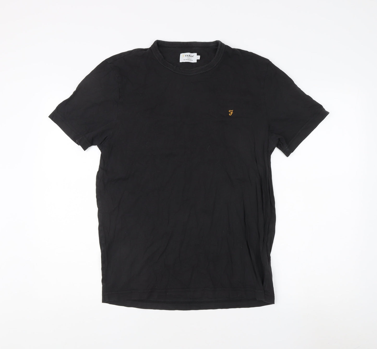 Farah Men's Black Organic Cotton T-Shirt L