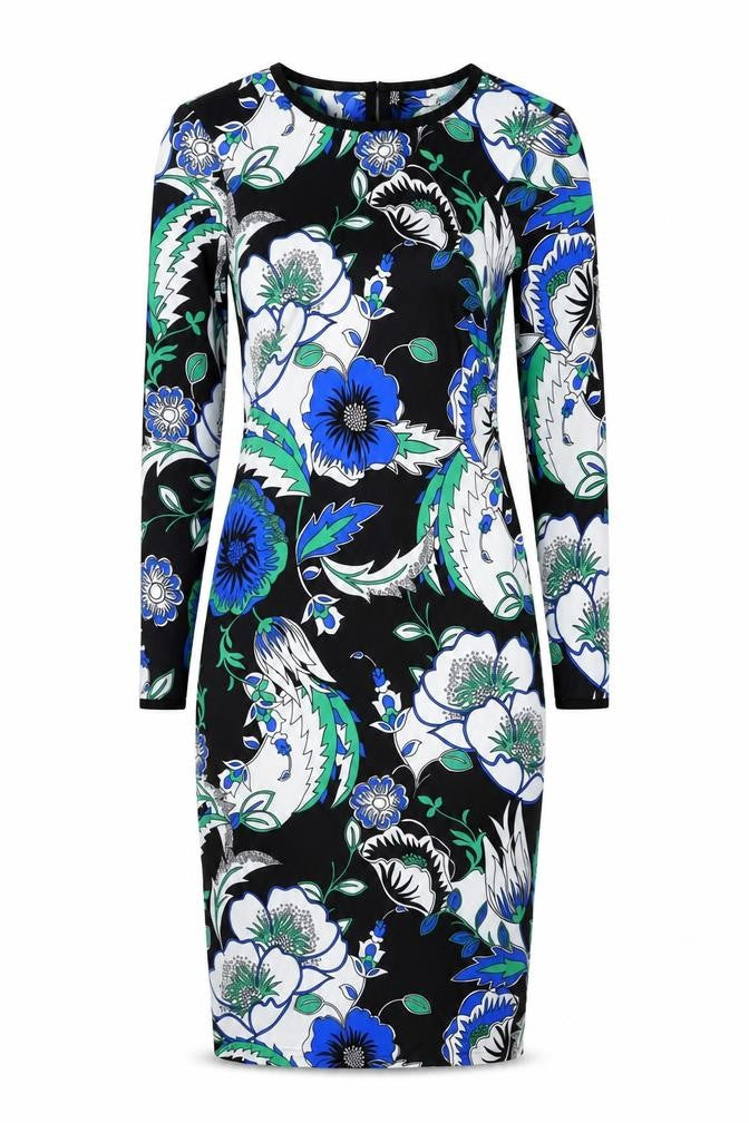 Marks & Spencer Women's Black Floral Bodycon Dress Size 8