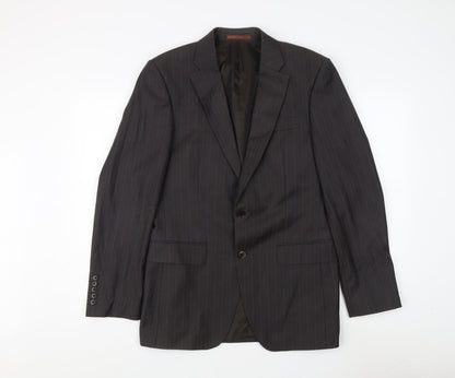 Next Men's Grey Wool Blazer 38R Single-Breasted