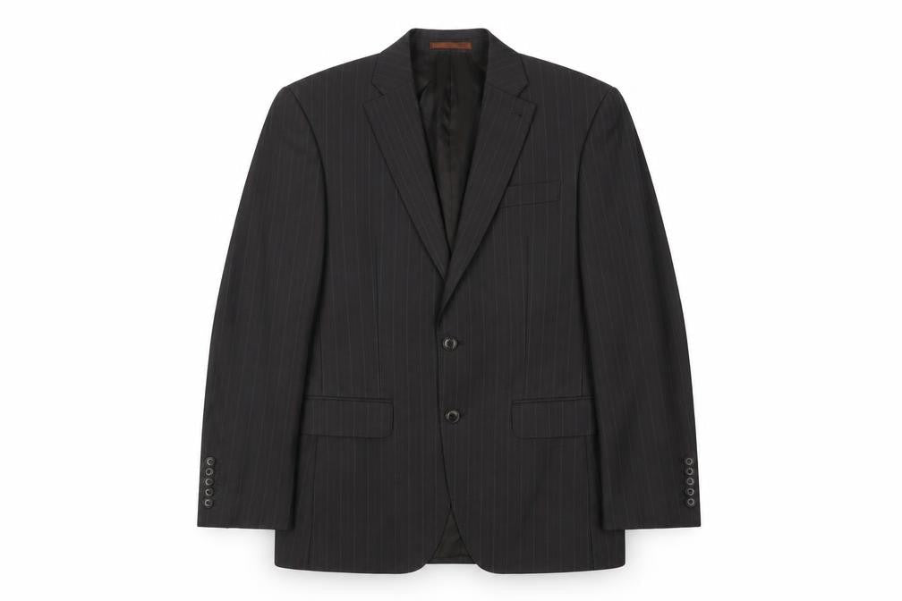 Next Men's Grey Wool Blazer 38R Single-Breasted