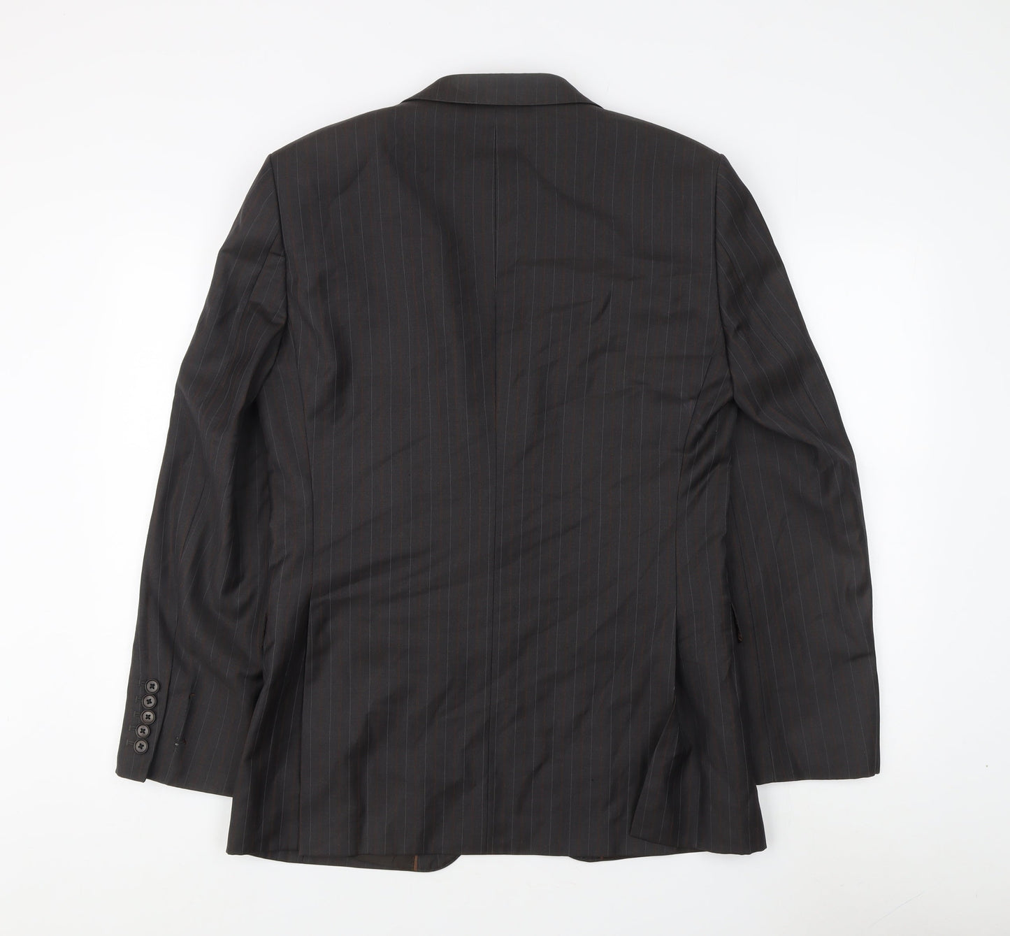Next Men's Grey Wool Blazer 38R Single-Breasted