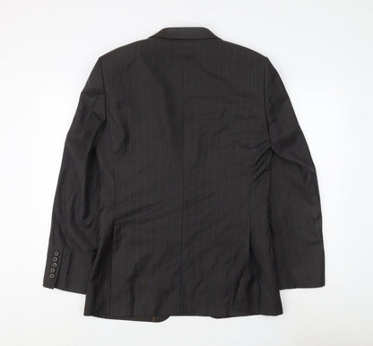 Next Men's Grey Wool Blazer 38R Single-Breasted