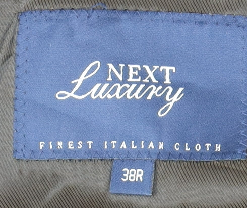Next Men's Grey Wool Blazer 38R Single-Breasted