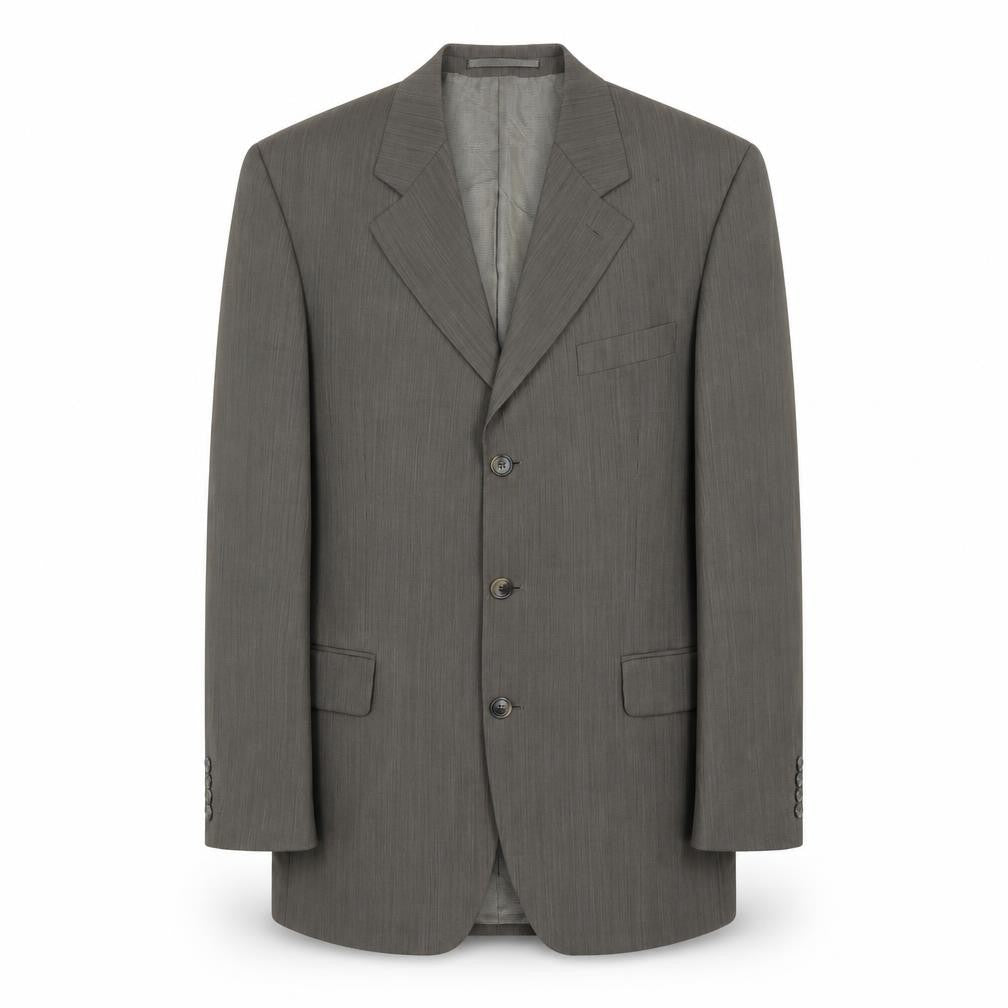 Diffney Men's Brown Striped Wool Blazer, Formal 40