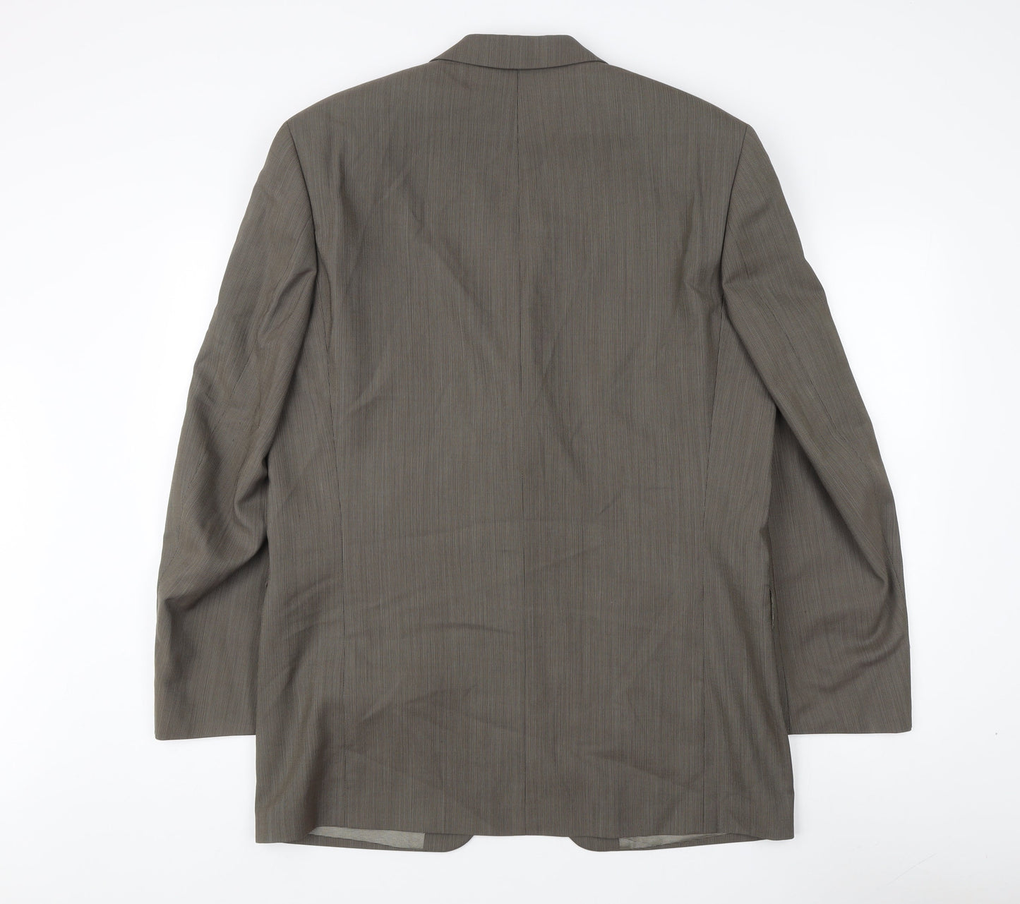 Diffney Men's Brown Striped Wool Blazer, Formal 40