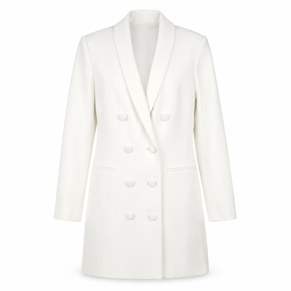 Alice + Olivia Women's White Tuxedo Suit Jacket Size 6