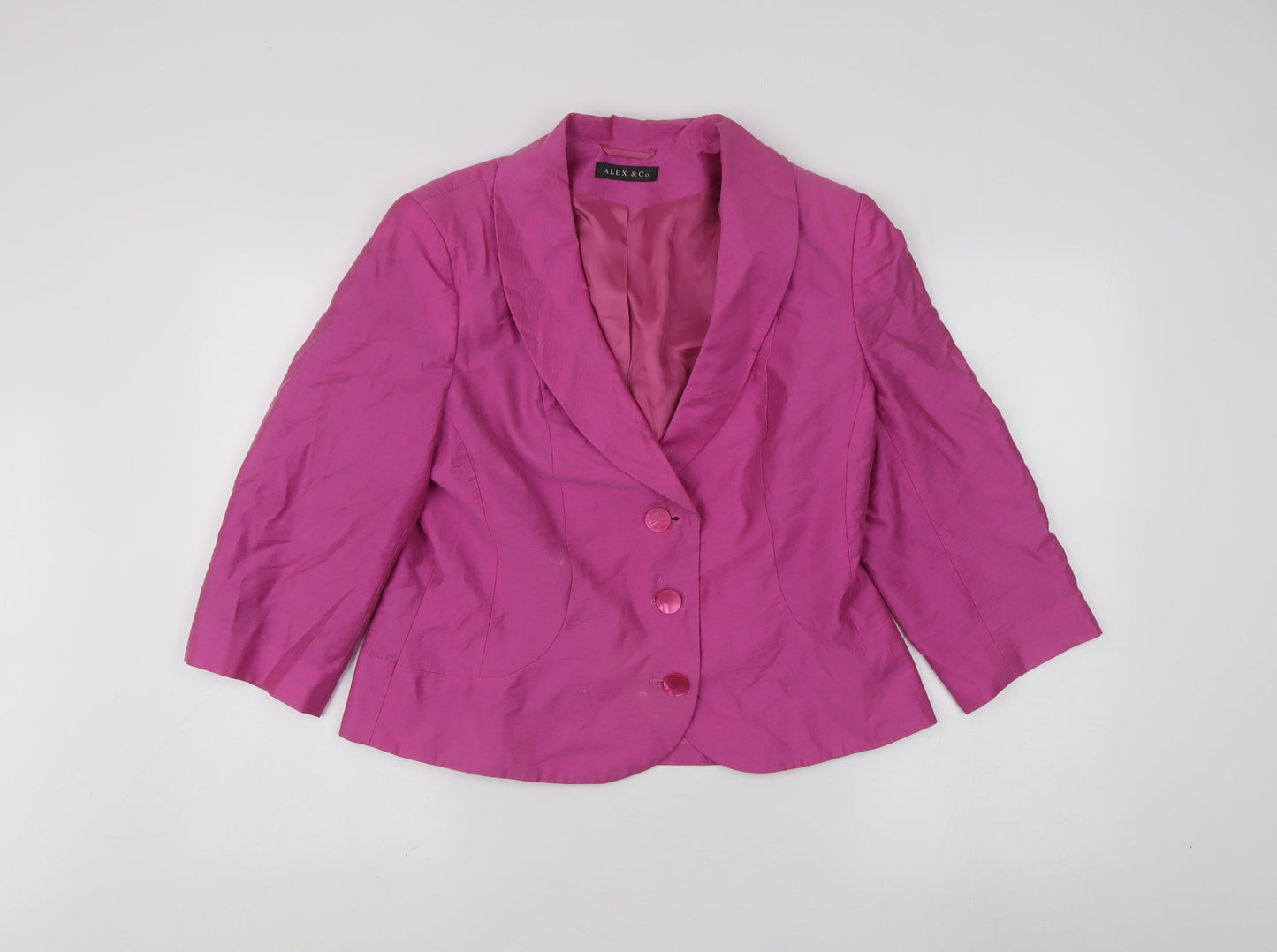 Alex & Co Women's Pink Blazer Size 14 Classic Fit