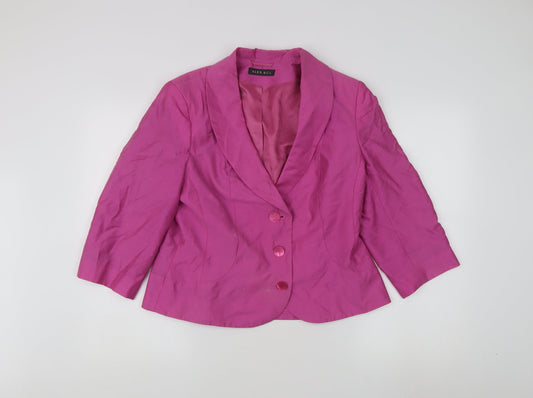 Alex & Co Women's Pink Blazer Size 14 Classic Fit