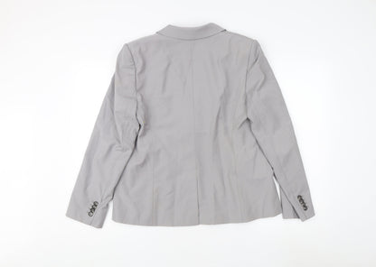 Ann Taylor Women's Grey Blazer Size 12P Petite