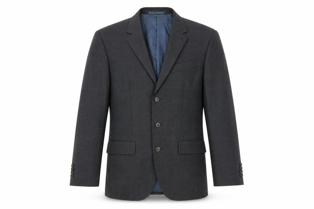 Next Men's Grey 38R Wool Blazer, Regular Fit