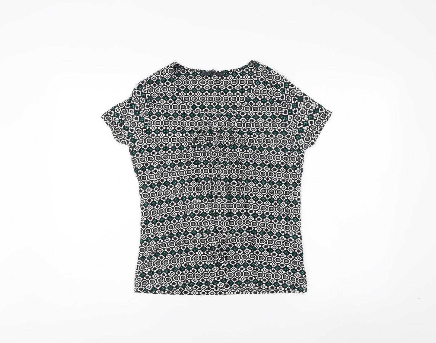 Marks and Spencer Women’s Black Geometric Top Size 12