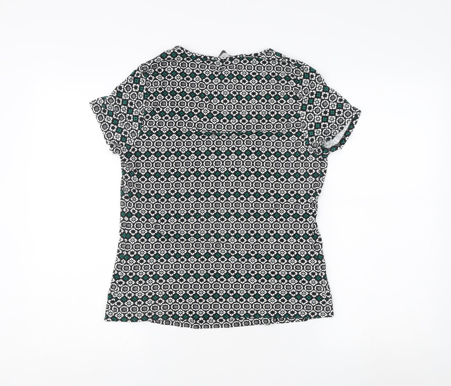 Marks and Spencer Women’s Black Geometric Top Size 12